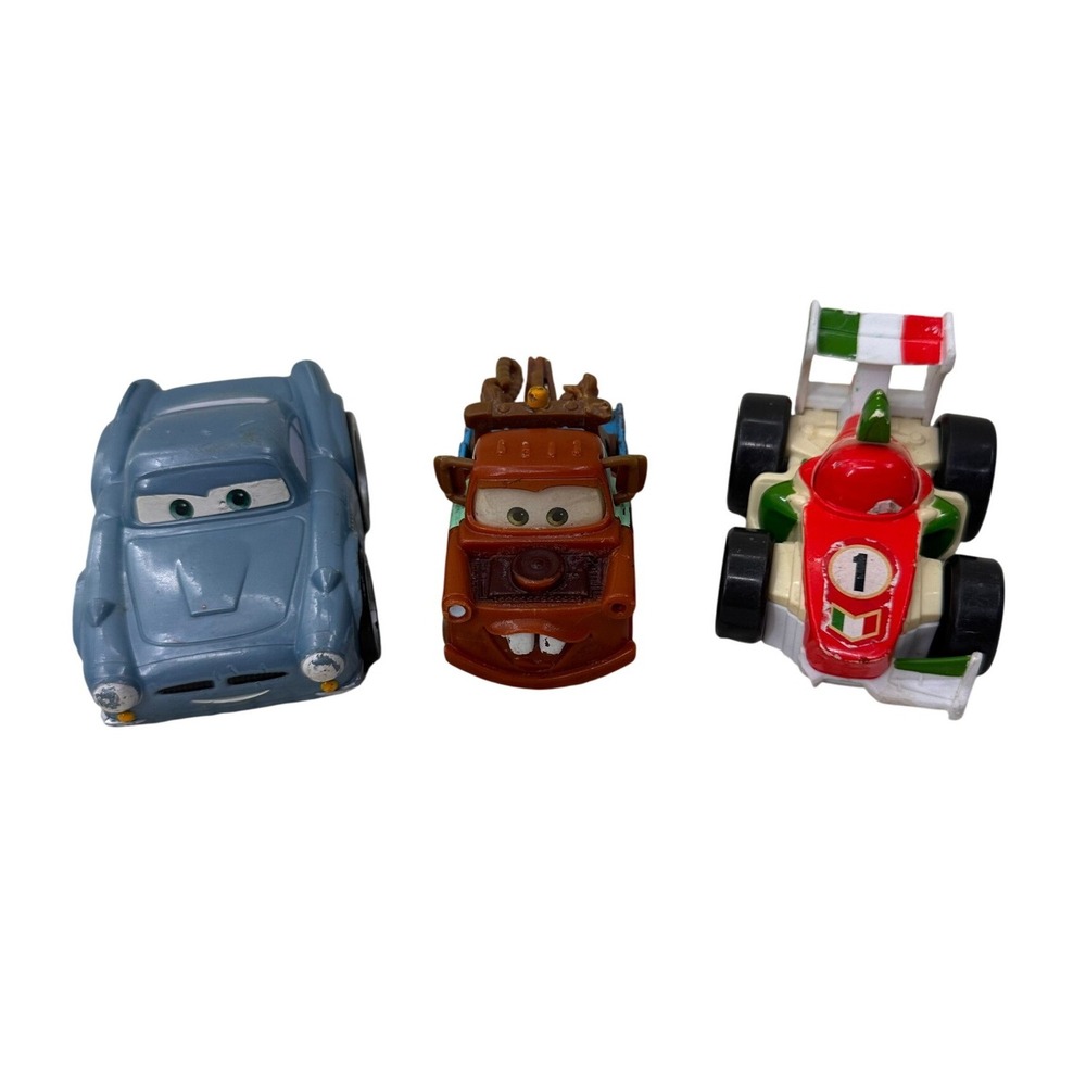 Disney Pixar Cars Toy Lot Mater Finn McMissile Francesco Bernoulli 3in Plastic